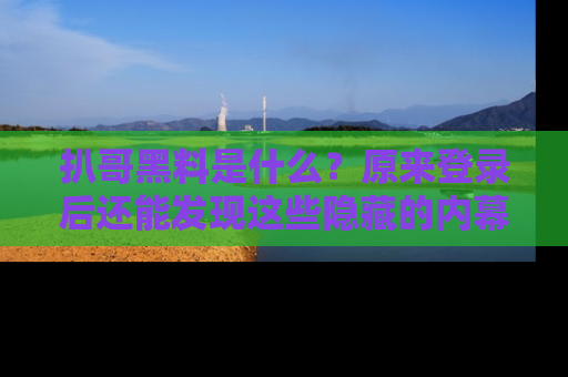 扒哥黑料是什么？原来登录后还能发现这些隐藏的内幕！