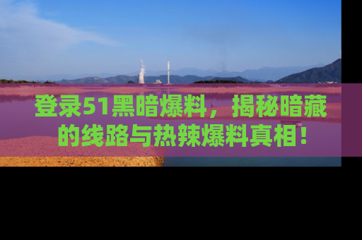 登录51黑暗爆料,揭秘暗藏的线路与热辣爆料真相!