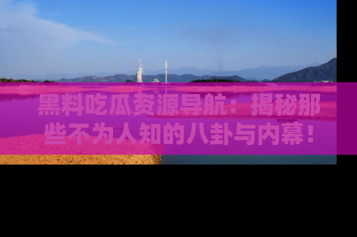 黑料吃瓜资源导航:揭秘那些不为人知的八卦与内幕!