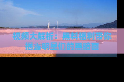 视频大解析：黑料福利带你揭露明星们的黑暗面