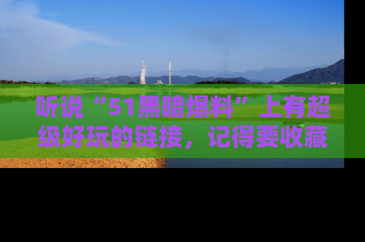 听说“51黑暗爆料”上有超级好玩的链接,记得要收藏哦!