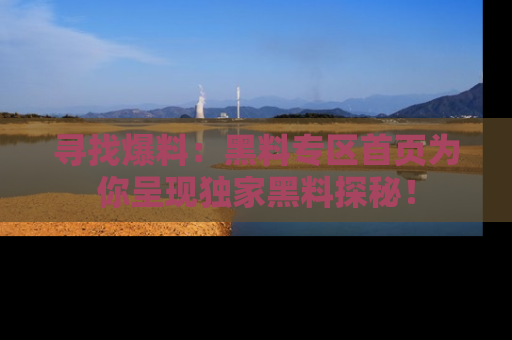寻找爆料:黑料专区首页为你呈现独家黑料探秘!